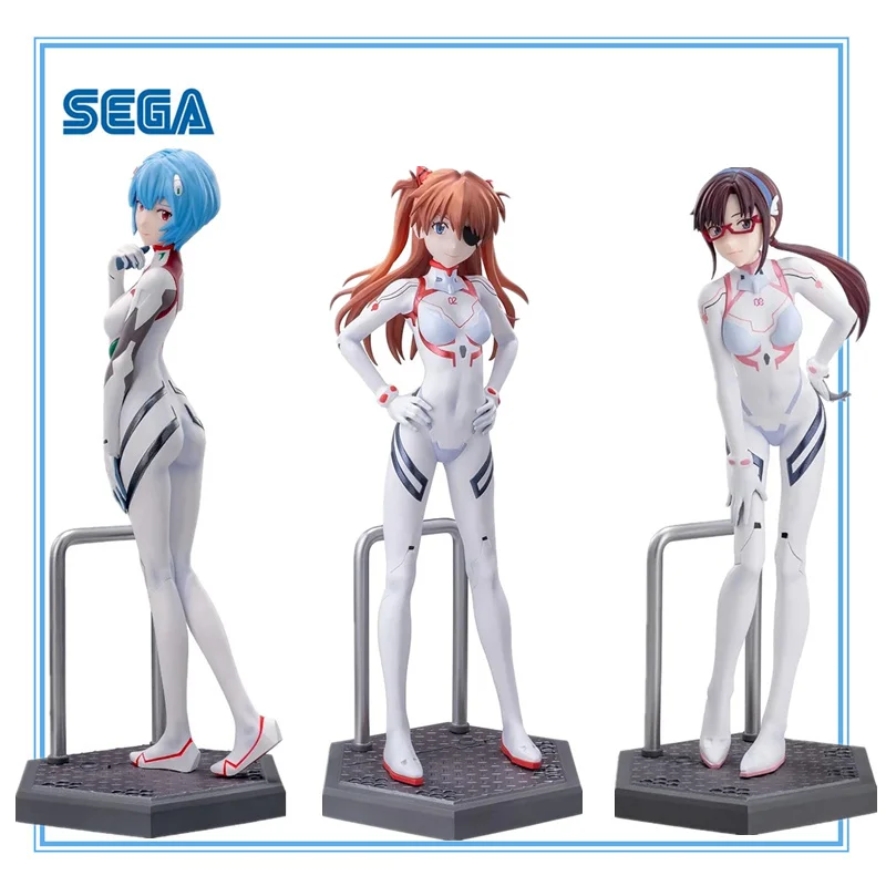 SEGA Evangelion Souryuu Asuka Langley Ayanami Rei Makinami Mari Illustrious Luminasta Series Anime Figure Collectible Model Toy