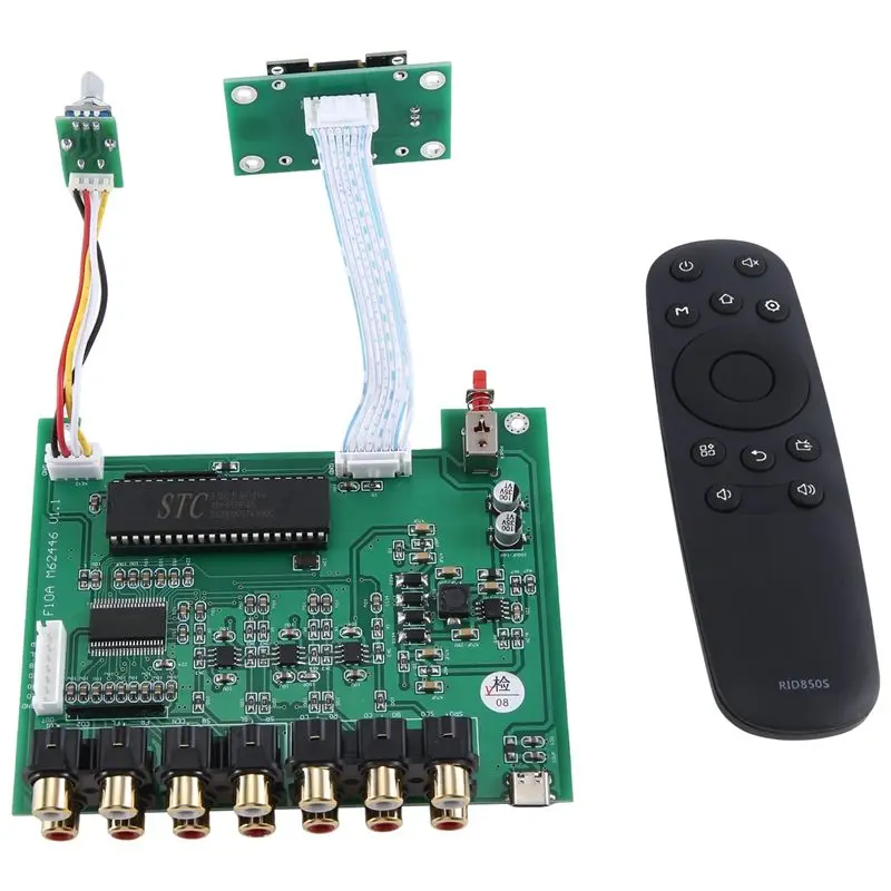 

AED7-Dlhifi F11 M62446 Preamp 5.1 6 Channel Fully Independence Remote Control OLED Display For Hifi Amplifier DAC Durable Easy T