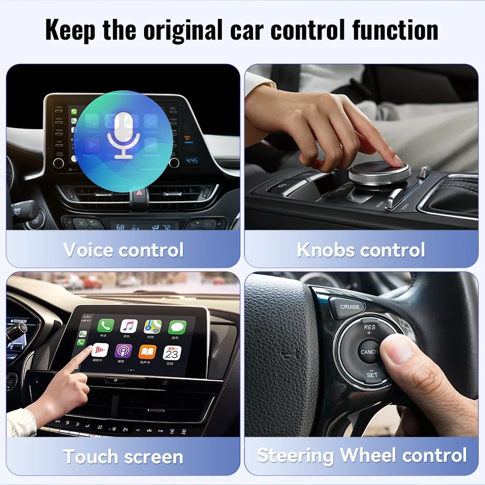 Wooboobox Wireless Android Auto CarPlay Play Adapter USB Plug Car AI Box WiFi Bluetooth For Mazda Button Toggle iPhone B5 view 2