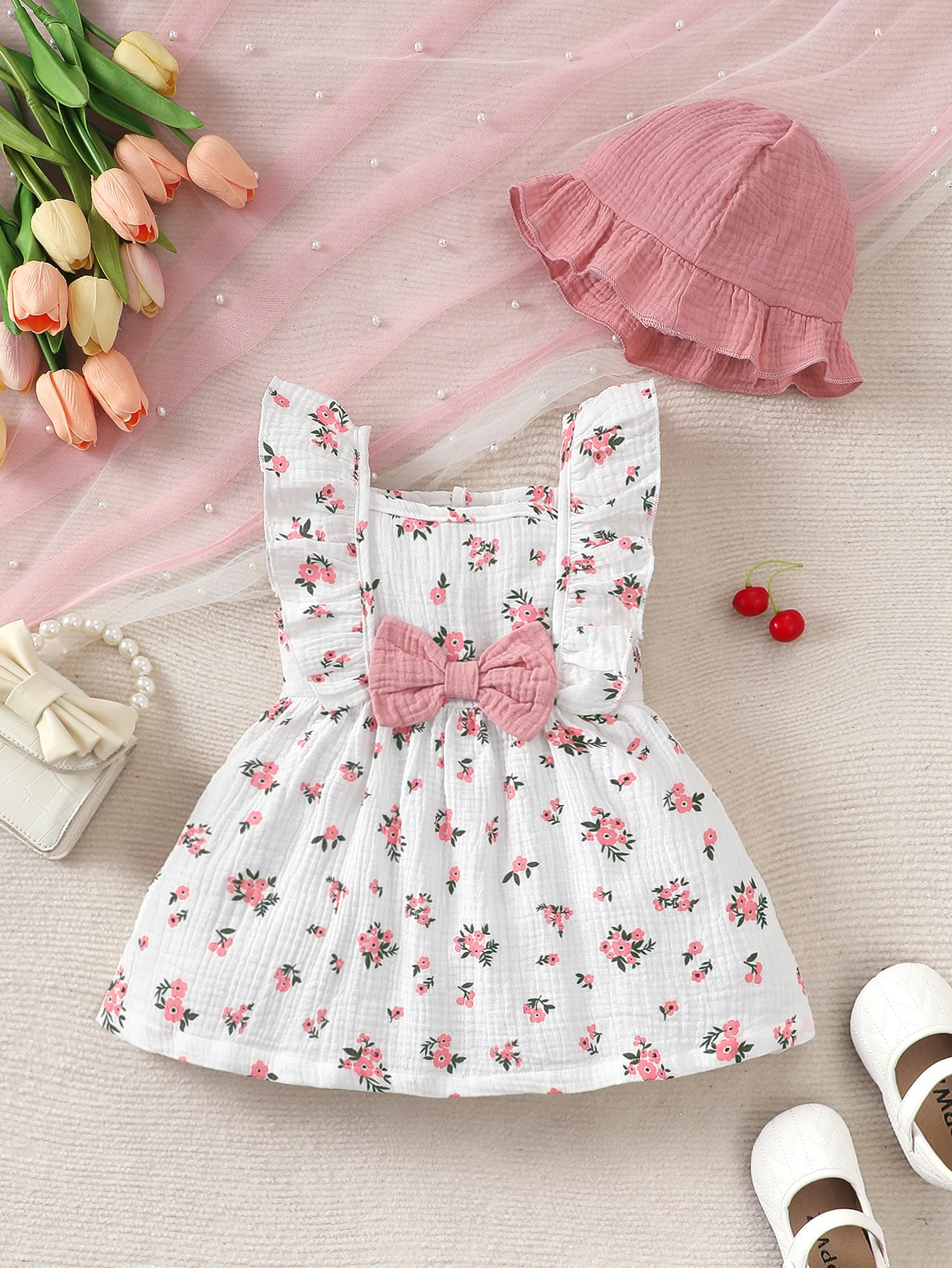 

Summer 1-3 Years Old Infant Baby Girls Sleeveless Floral Dress