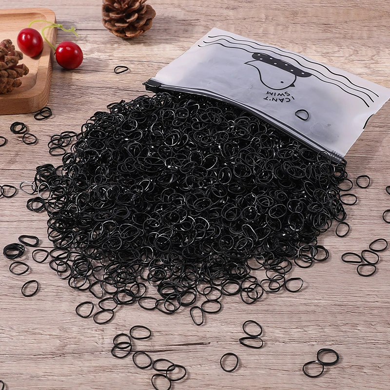 1000/2000 Stück Bunte Kleine Einweg-Gummibänder für Mädchen, Elastische Haarbänder, Pferdeschwanzhalter, Scrunchies, Mädchen-Haaraccessoires