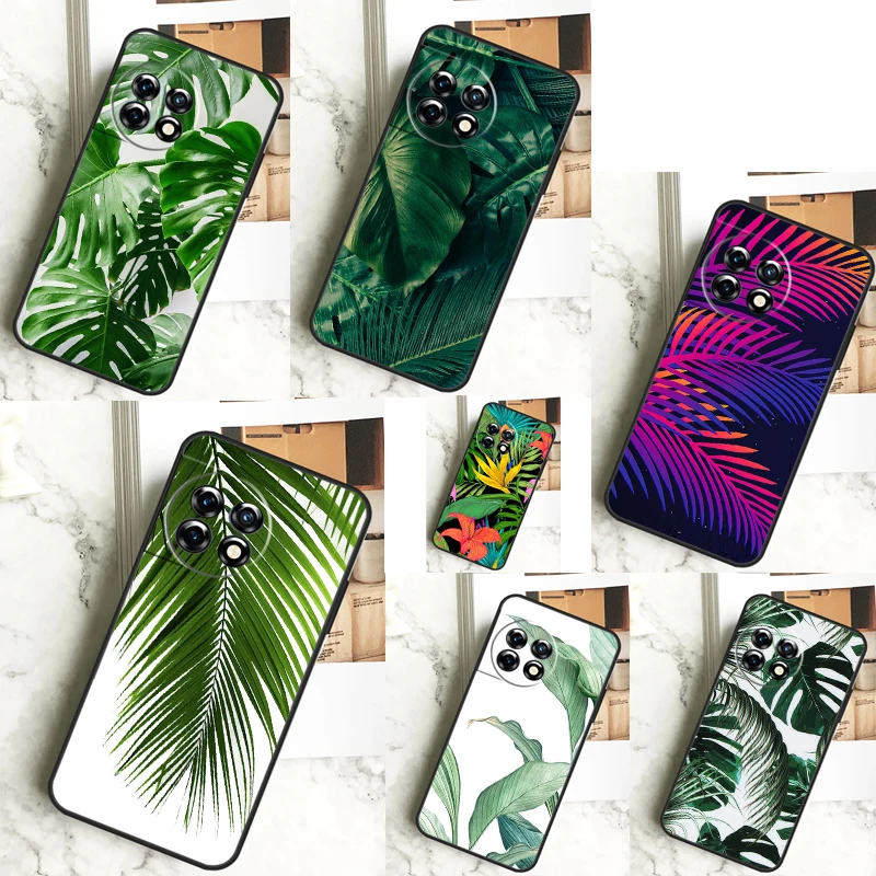 Tropical leaves Case For OnePlus 12 12R 11 9 10 Pro 10R 9R 8T 10T Nord CE 2 3 Lite 2T N10 N20 N30 CE4 Cover