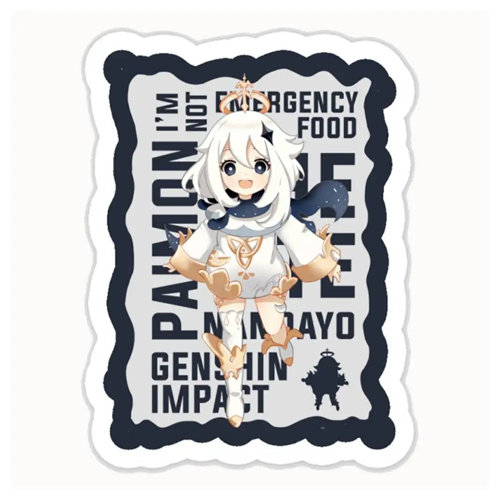 Genshin Impact Paimon 4 Waterproof Stickers For Decorating Car Windows Motorcycles And Computers.