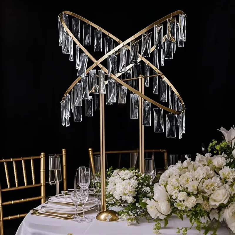 5Pcs Luxury Acrylic Flower Stand 77cm High Table Centerpiece Candle Holder for Wedding Birthday Party Home Decoration