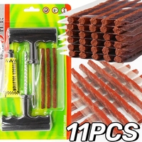 Car Tire Repair Tool Kit with Rubber Strips Tubeless Tyre Puncture Studding Plug Set Motorcycle Bike Truck Repair Accessories