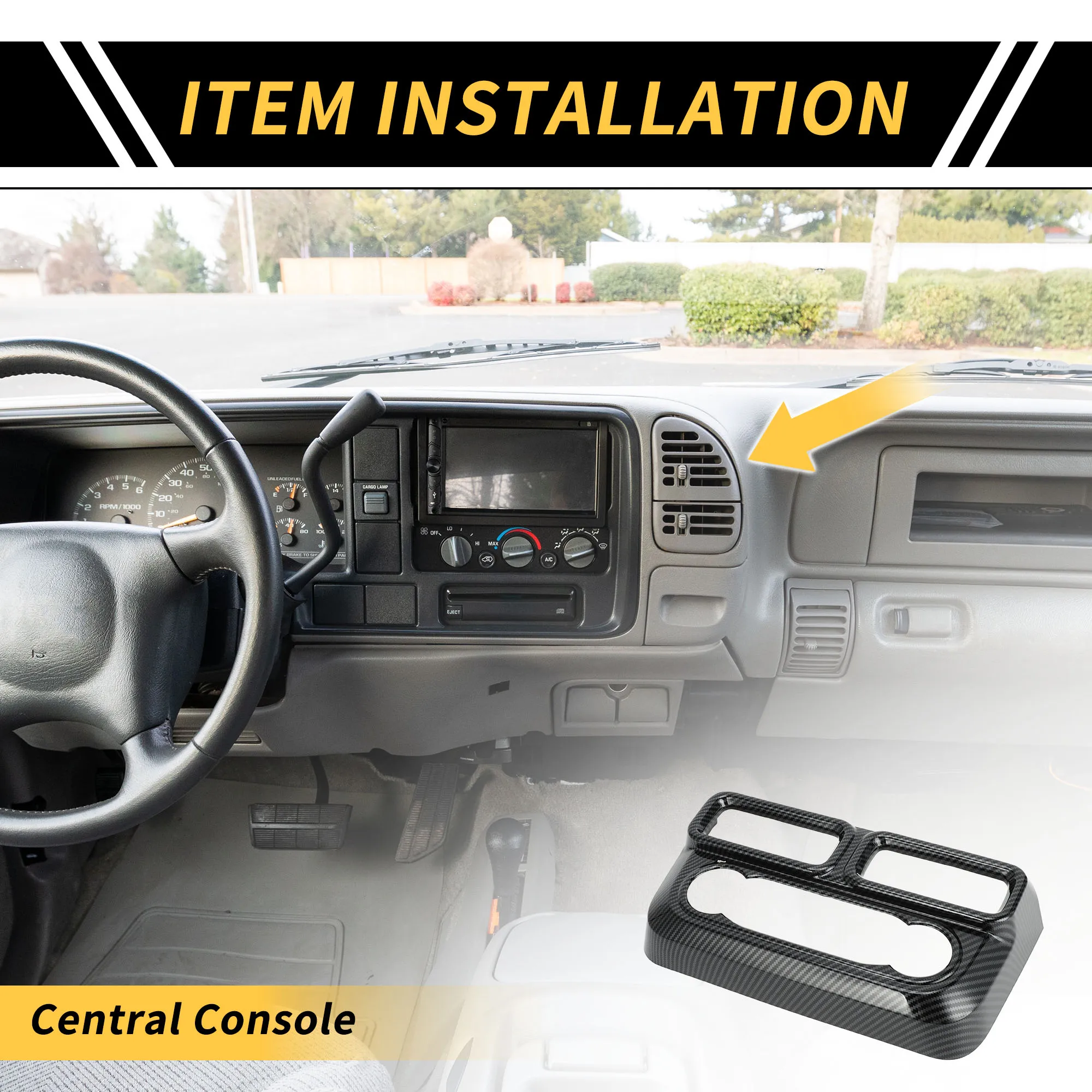 

UXCELL Carbon Fiber Pattern A/C Air Outlet Cover Trims for Ford Maverick 2022-2024