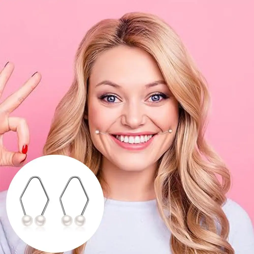 착용하기 쉬운 합금 딤플 트레이너 얼굴 미용 도구, 뺨 진주용 딤플 메이커, 얼굴 딤플 만들기 도구, 1 쌍, 신제품