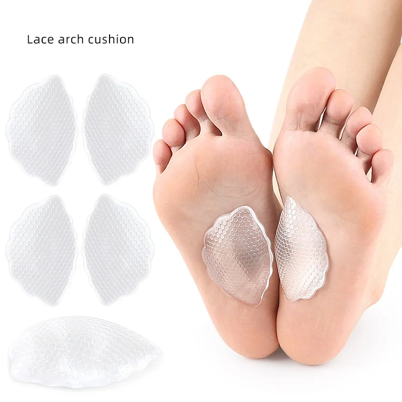 Comfortable Flat Arch Support Pad, Anti-Slip Honeycomb Half-Yard Insole for All-Day Relief