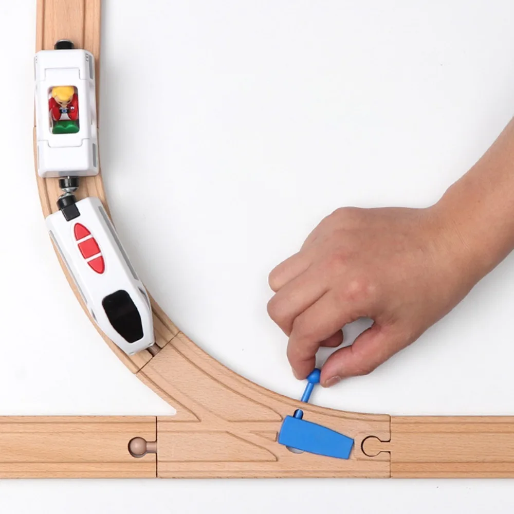 Apprendimento Giocattoli educativi educativi Giocattoli con connettori per binari Accessori per binari in legno Giocattoli ferroviari per binari in legno Giocattoli per binari del treno