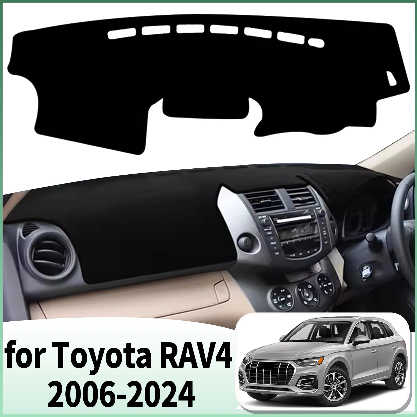 

fit for Toyota RAV4 2006 2007 2008 2009 2010-2024 Car Dashmat Accessories Dashboard Cover Pad DashMat Sunshade Protective Carpet