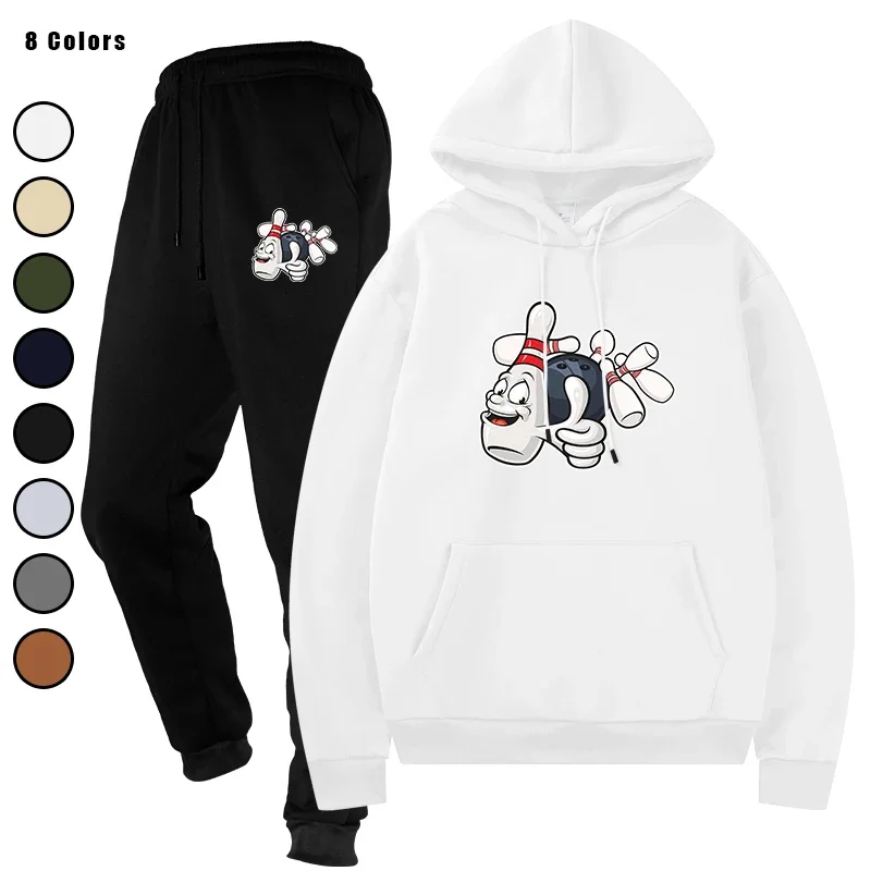 

Basic Fleece Hoodies And SweatPants Set Unisex Jogging Sportswear Basic Fleece for Men Track Suit Ensemble Spring