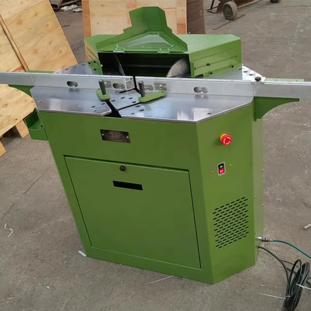 Woodworking Double Saw Corner Cutting Machine 45 Degree Angle Frame Cutting for MDF PS Wood High Precision Durable