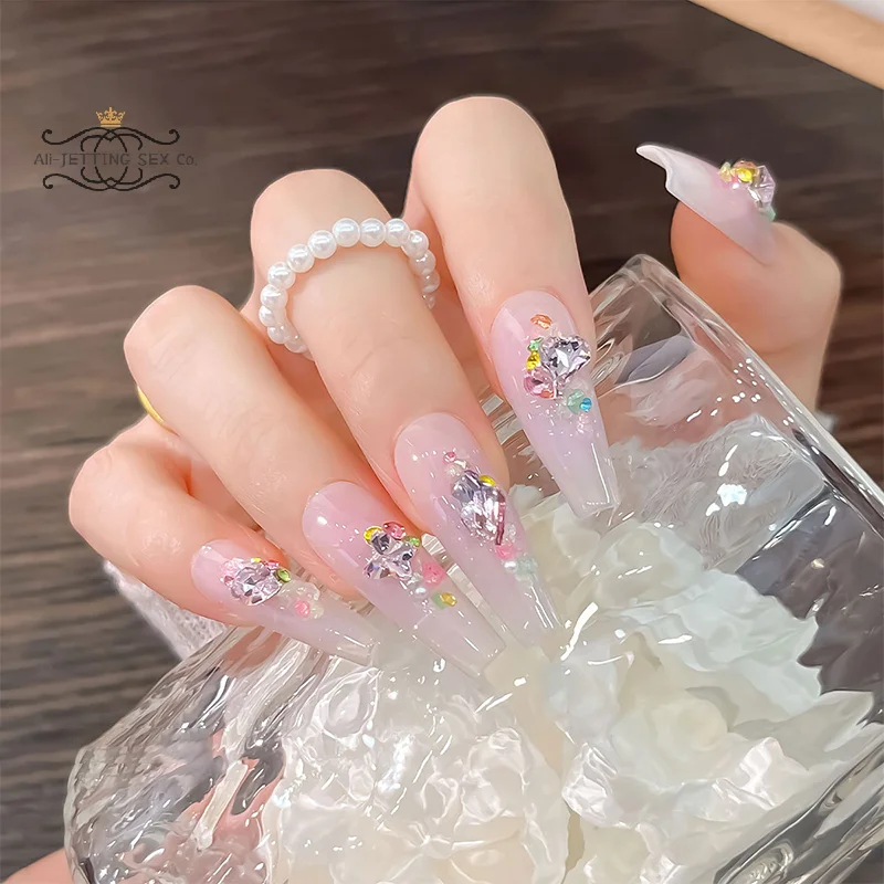 2Pcs Manicure Accessories Luxury Nail Crystal Pile Sparkling Handmade Decoration Charm Shiny Rhinestone Jewelry