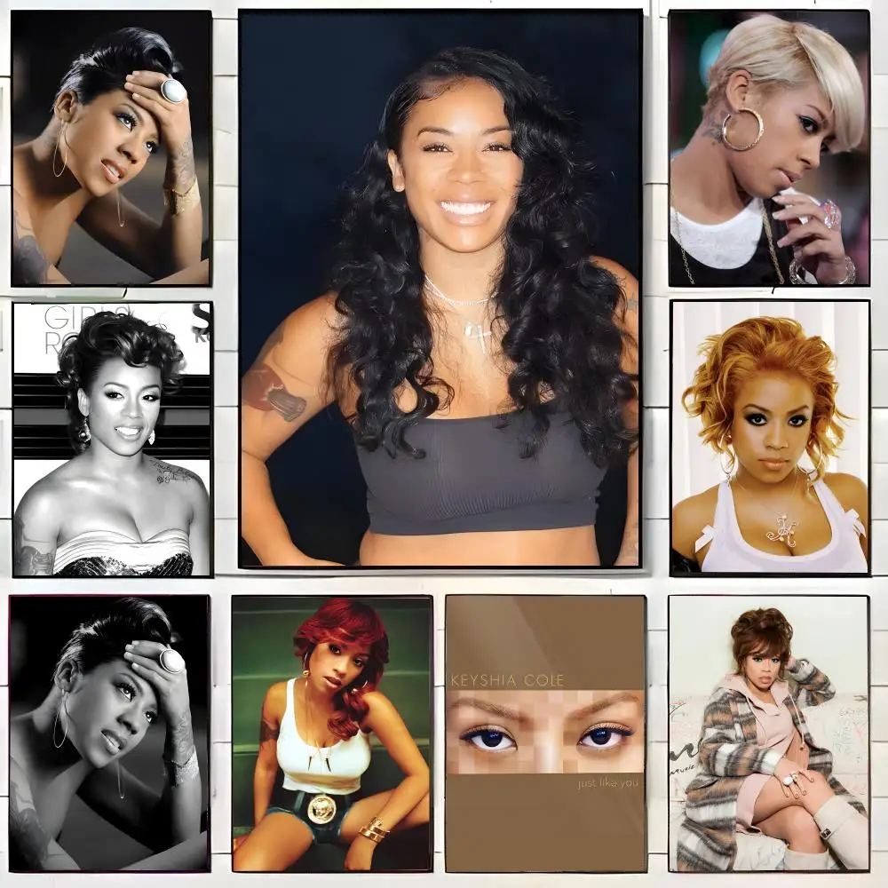 Singer K-Keyshia Cole Poster HD Self-Adhesive Wall Decals For Living Room & Bedroom Home Decor Gift