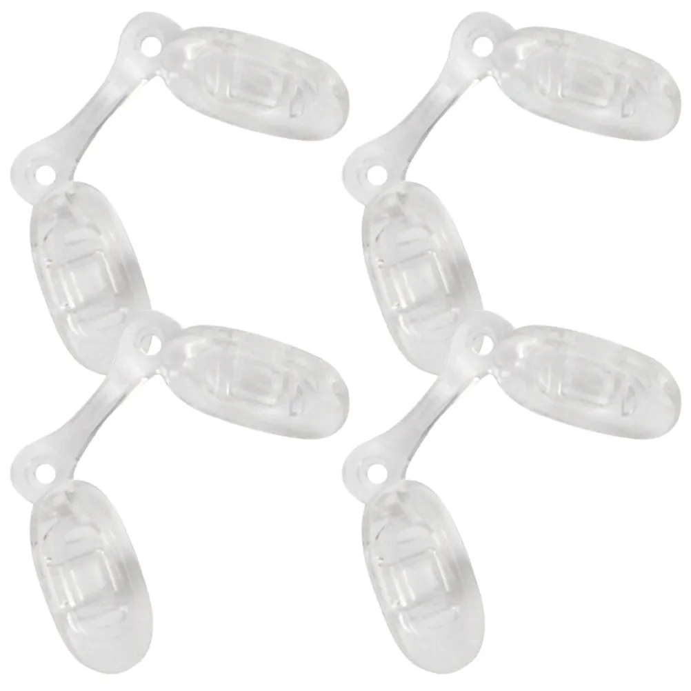 

4Pcs Nose Pads for Eyeglasses Soft Silicone Nose Bridge Pads Increase Height Prevent Slipping Fit All Plate Frames Comfortably