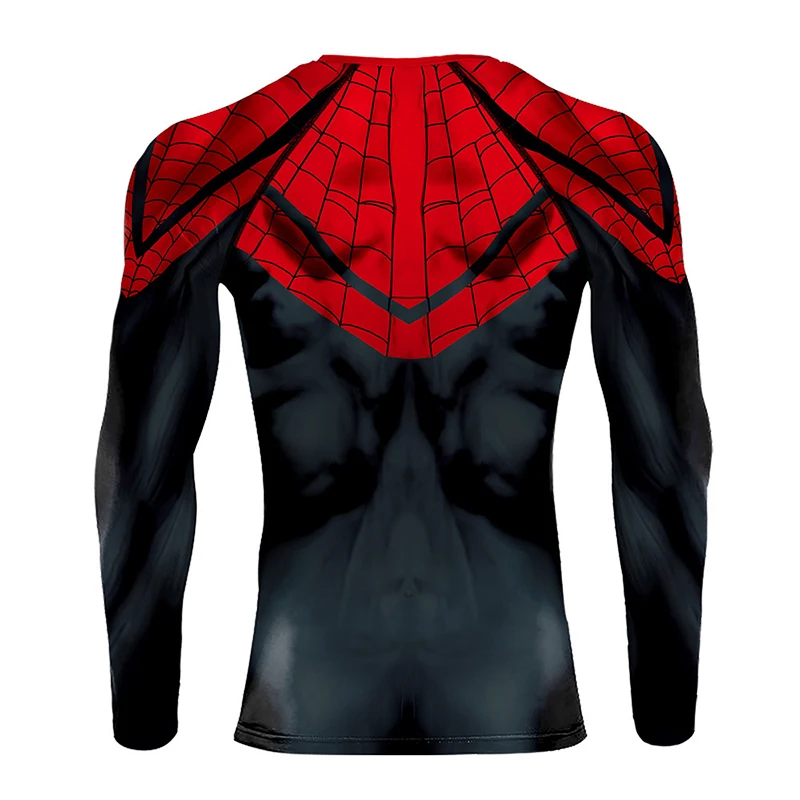 Movie Superior Spider Man Cosplay Shirt  Fashion Sports Wear Tops Superhero Party Spider Man Men Sportswear Shirt T-Shirt