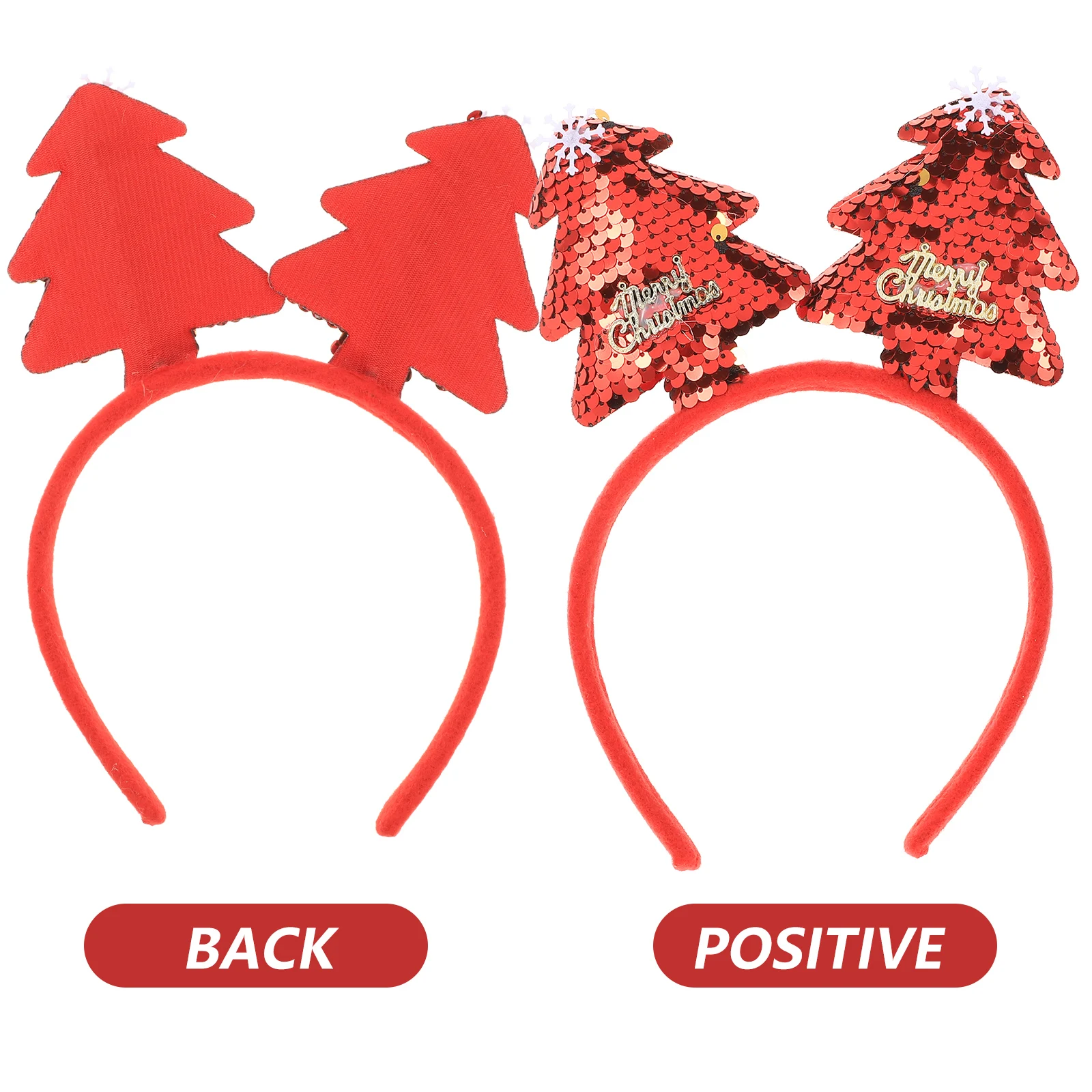 

3pcs Christmas Tree Headb Non Woven Decorative Hair Hoops Pentagram Headpiece Christmas Party Stage Performance Costumes