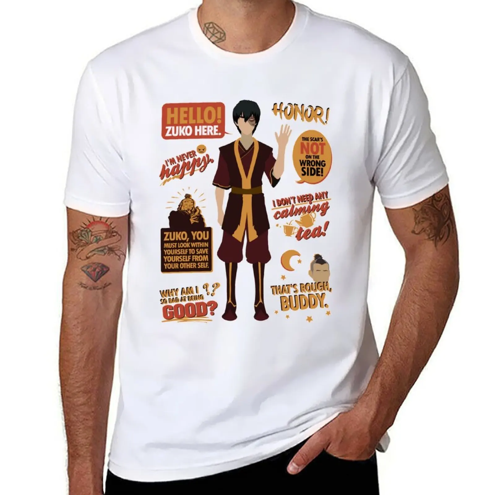 

Hello, Zuko Here! Funny T-Shirt g man t shirts for men cotton t shirts man 100% T-Shirt