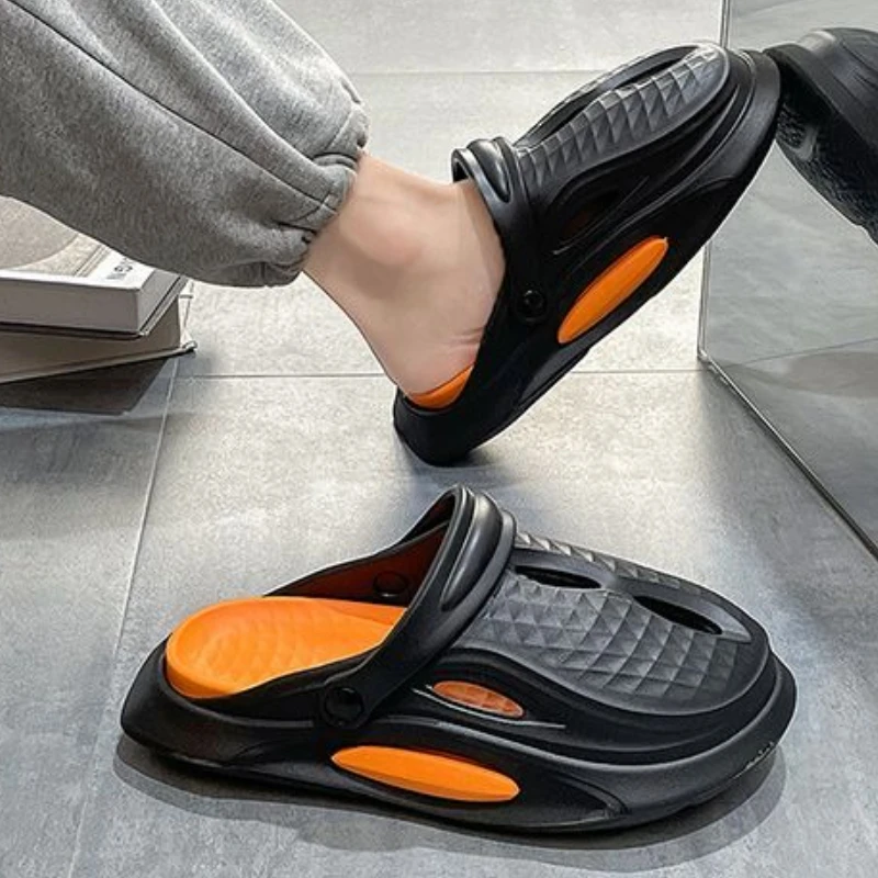 

Летние уличные тапочки с отверстиями для мужчин, пляжная платформа, оригинальная дешевая обувь, новые повседневные сандалии из ЭВА, мужские сандалии