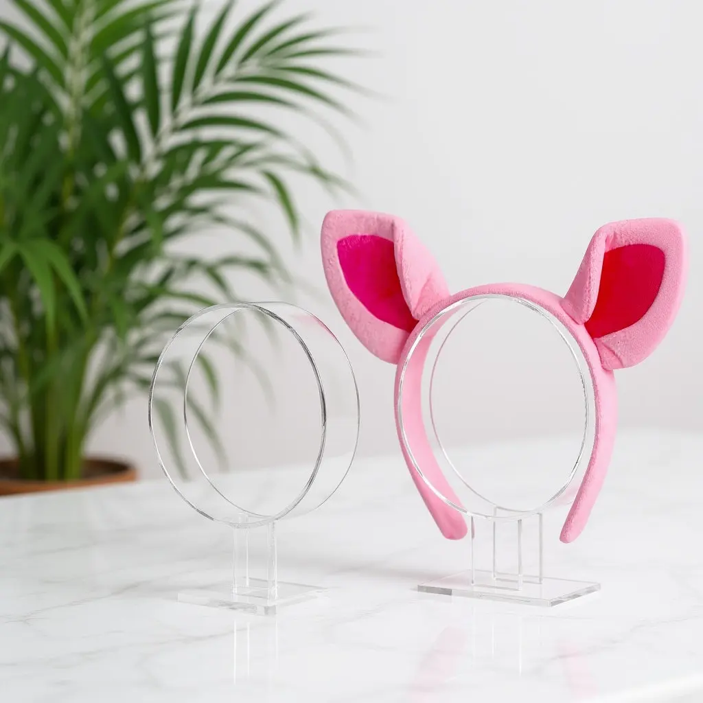 

Набор из 2 акриловых подставок для ободков и заколок, органайзер для хранения и демонстрации украшений, подставка для демонстрации ободков