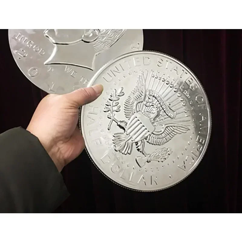 Super Jumbo Half Dollar (25cm, Plastic) Magic Tricks Appearing/Vanishing Coin Magie Accessory Close Up Illusions Gimmicks Props