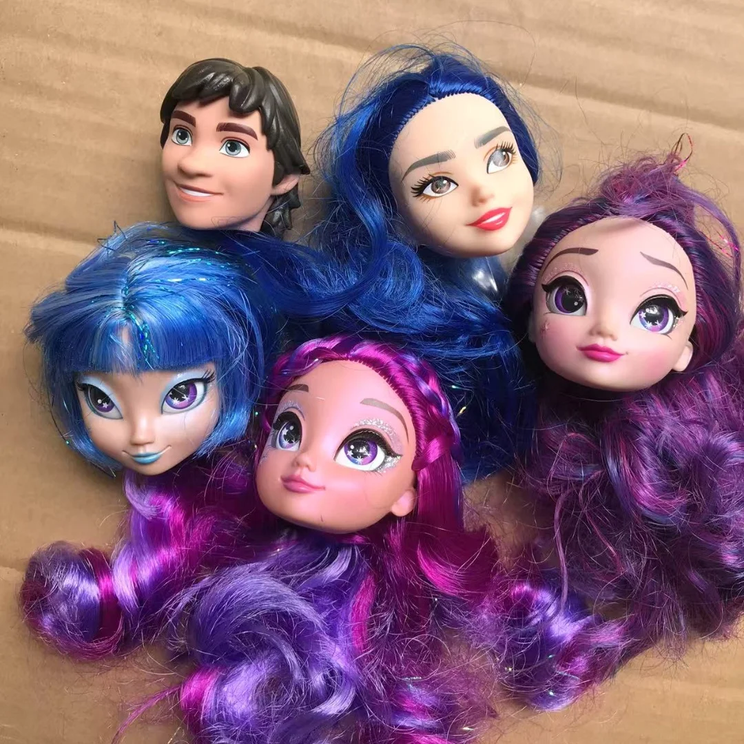 

DISNEY Girl Princess Doll Heads Girl Play House DIY Dressing Doll Head Cake Decors Collection 1/6 Female Doll Heads Parts