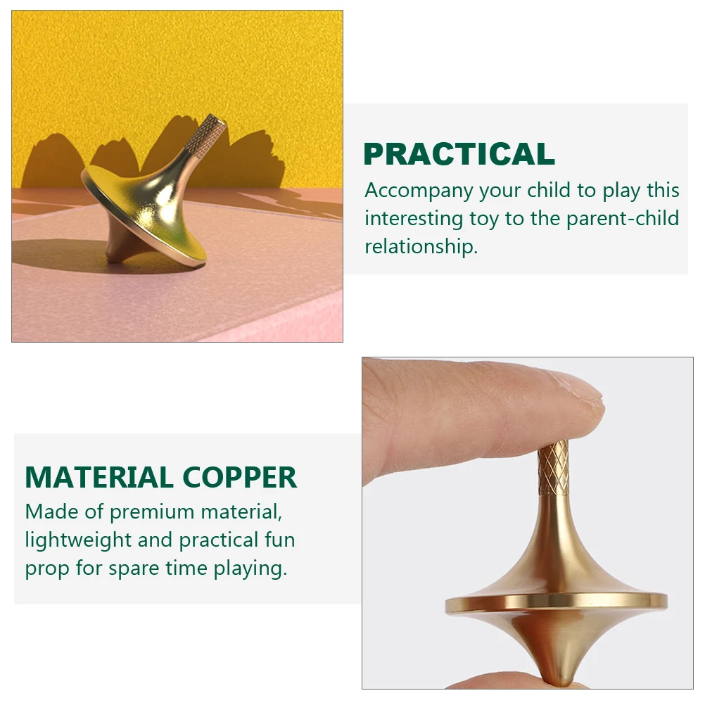 

Gyro Spiral Metal Spinning For -Resistant Funny Playthings Decompression Desk Gold Colorful