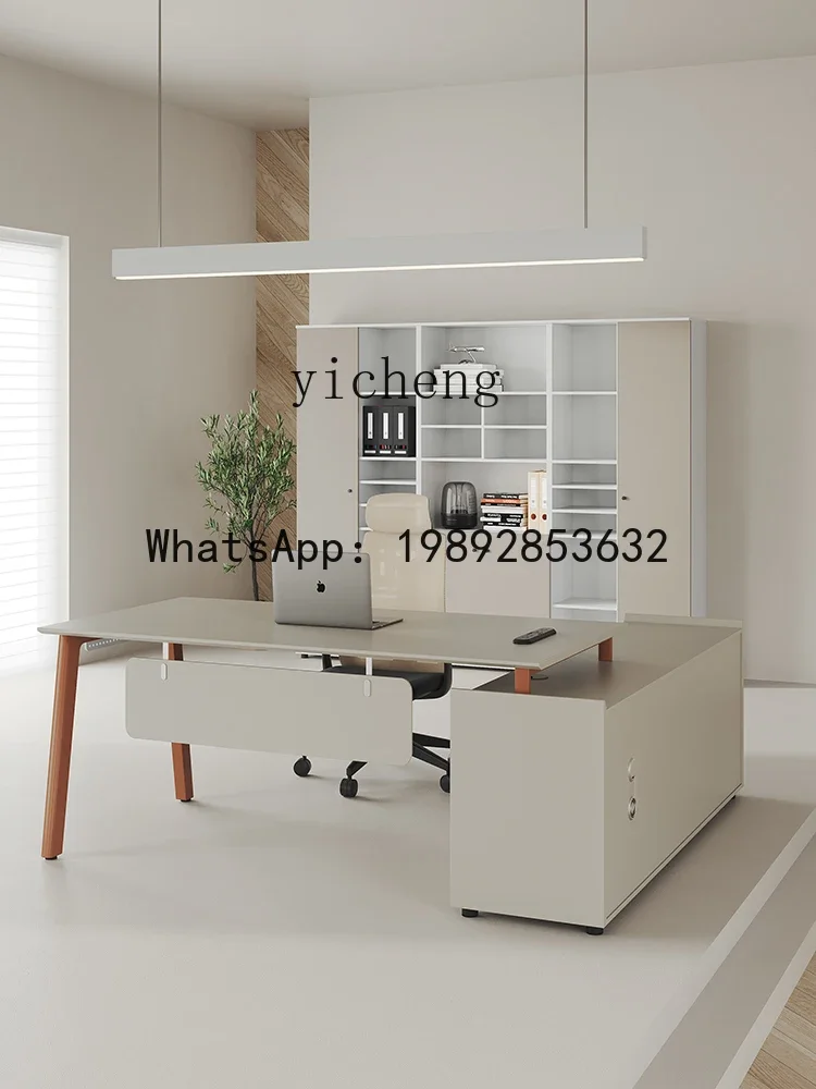 

T20-Desk Simple Modern Manager Executive Desk and Chair Combined Office Furniture Office Desk for Boss