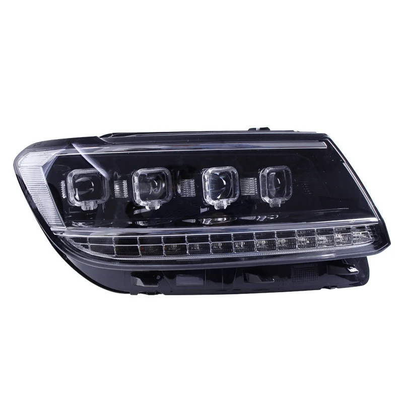 for Volkswagen Tiguan L Headlight Assembly Modifying Daytime Running Lights Flowing Turn signal Lens Headlight