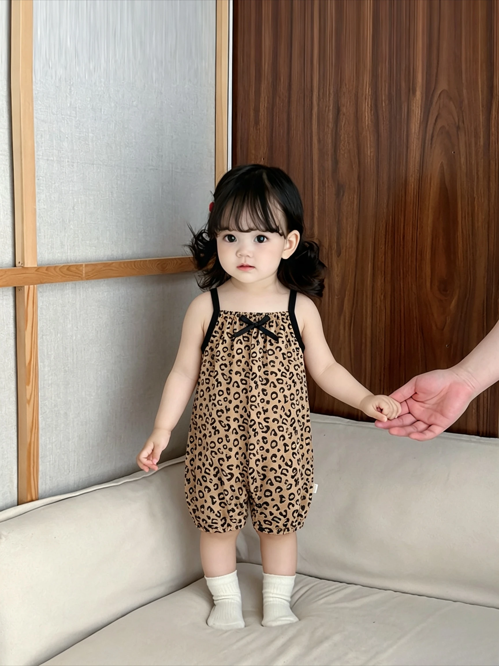 Cotton Baby Girl Sleeveless Camisole Shorts Romper Lightweight Breathable Baby Summer New Super Cute Outer Romper