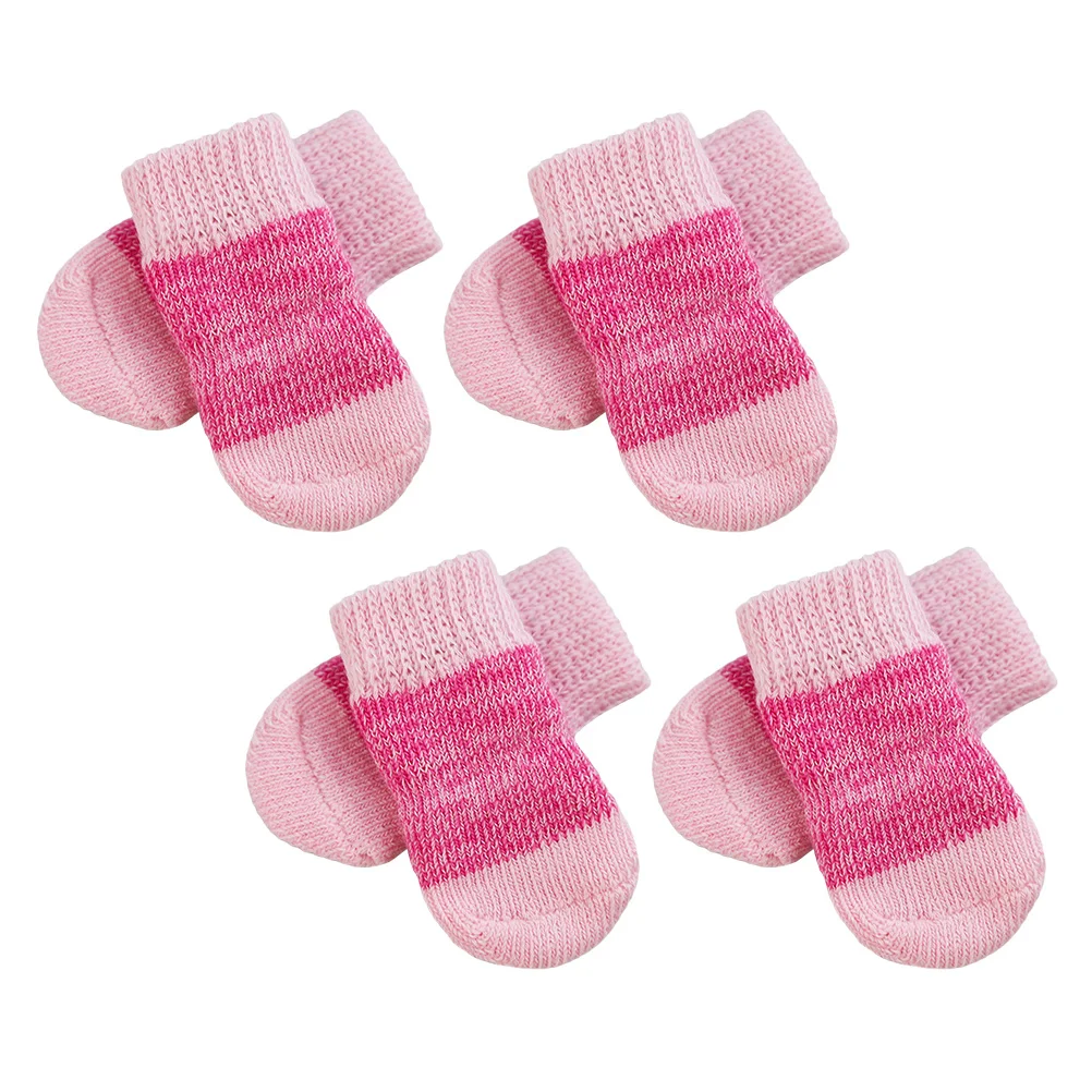 

2Sets Non-Slip Elastic Dog Socks Comfortable Anti-Slip Pet Socks Cartoon Pattern Soft Material Non-Slip Dog Sock