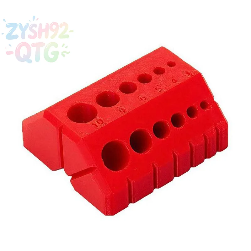 Hot Green Plastic Drill Bit Storage Holder With Clear Size Markings Perfect For DIY Garage Workshop Woodworking Uses