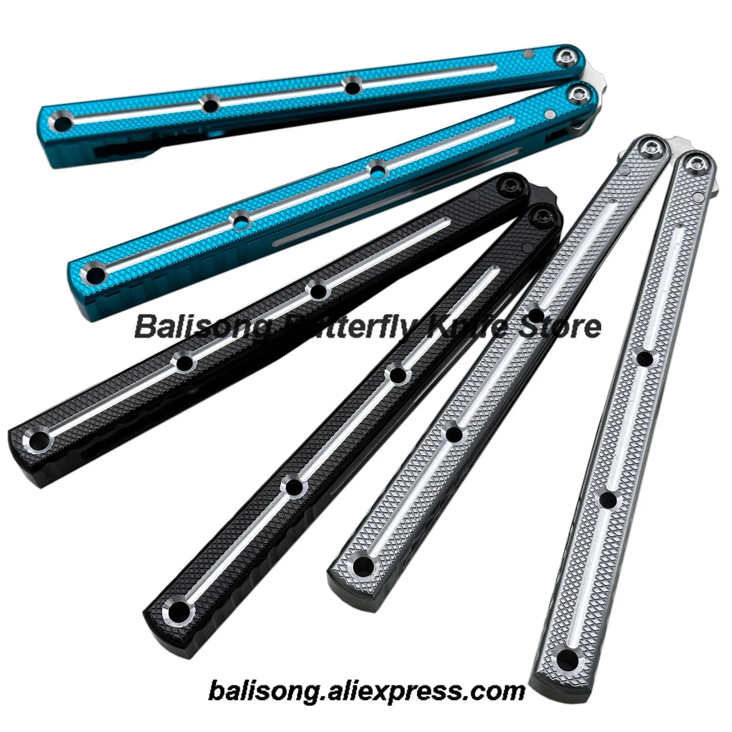 New Baliplus Kraken (Krake Raken) V3 Clone Live/False Edge Blade 7075 Aluminum Channel Handle Bushings System