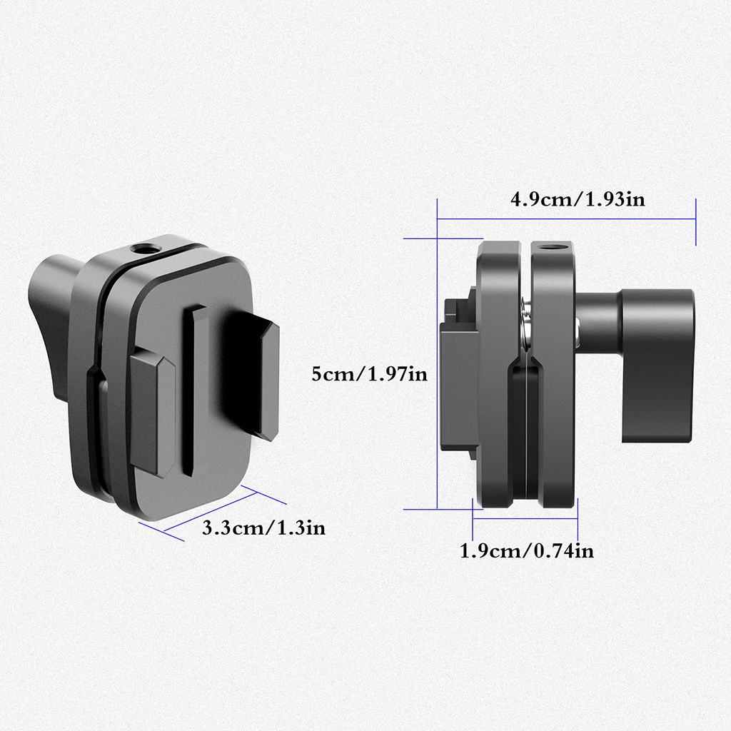 BGNing Motorrad-Windschutzscheiben-Halterungsklemme für DJI POCKET 4 für Insta360 X5 X4 X3 GO3S/ACE PRO2 /DJI Action 5 Pro 4 3 2 – Detail 6