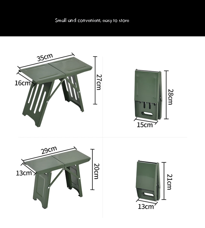 Portable FoldingMini Steel  Camping Stool Chair for Outdoor Fishing Hiking