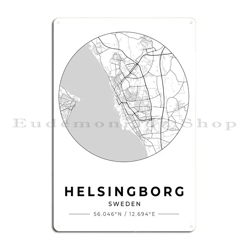 Helsingborg Sweden Metal Sign Create Decoration Bar Designs Mural Tin Sign Poster