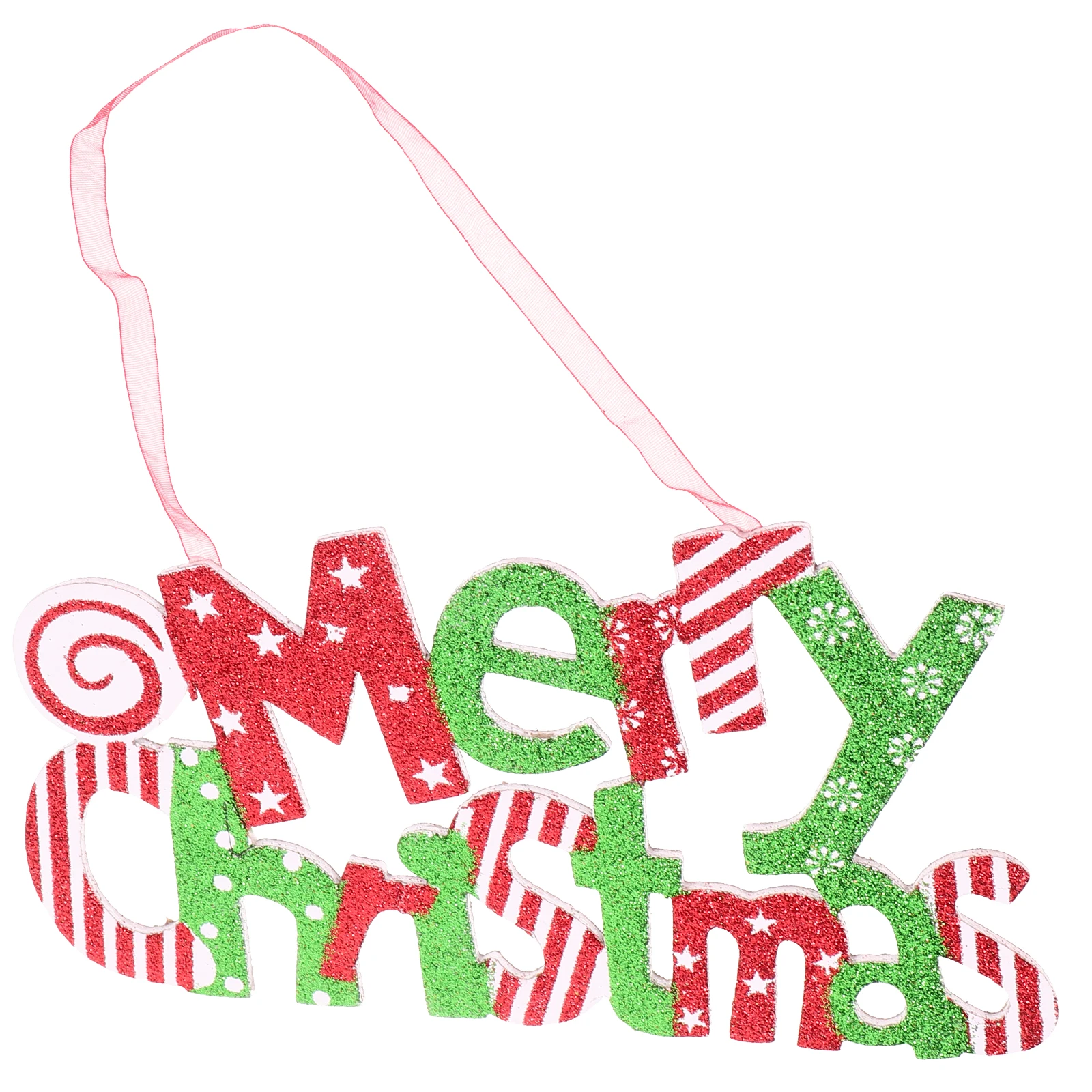 

Christmas Decorations Letter Card Home Sign Ornament Door Hanging Xmas Glitter Ornaments