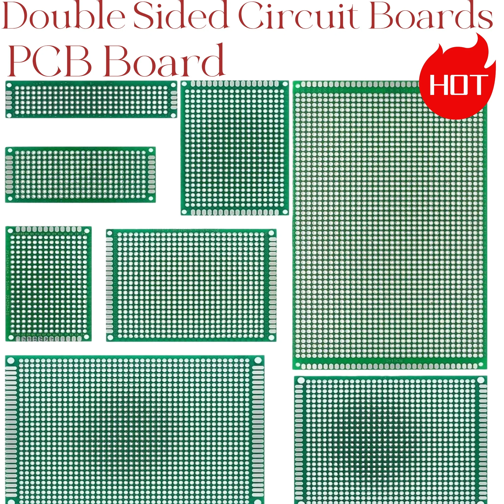 10-2PCS, PCB Board Prototyp Board Grün 2x8/3x7/4x6/5x7/7x9/8x12/9x15cm Doppelseitige Leiterplatten Für DIY Löten Projekt