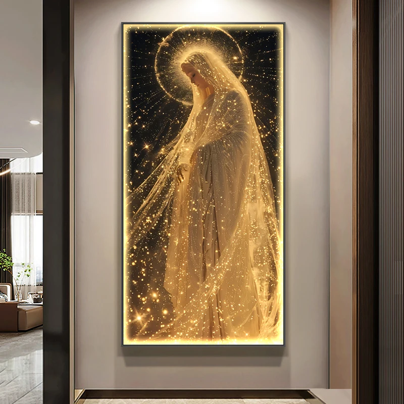 Angel Character Hanging Painting Decoration Painting Living Room Corridor Corridor Wall Lamp Hanging Painting Led Lights Home