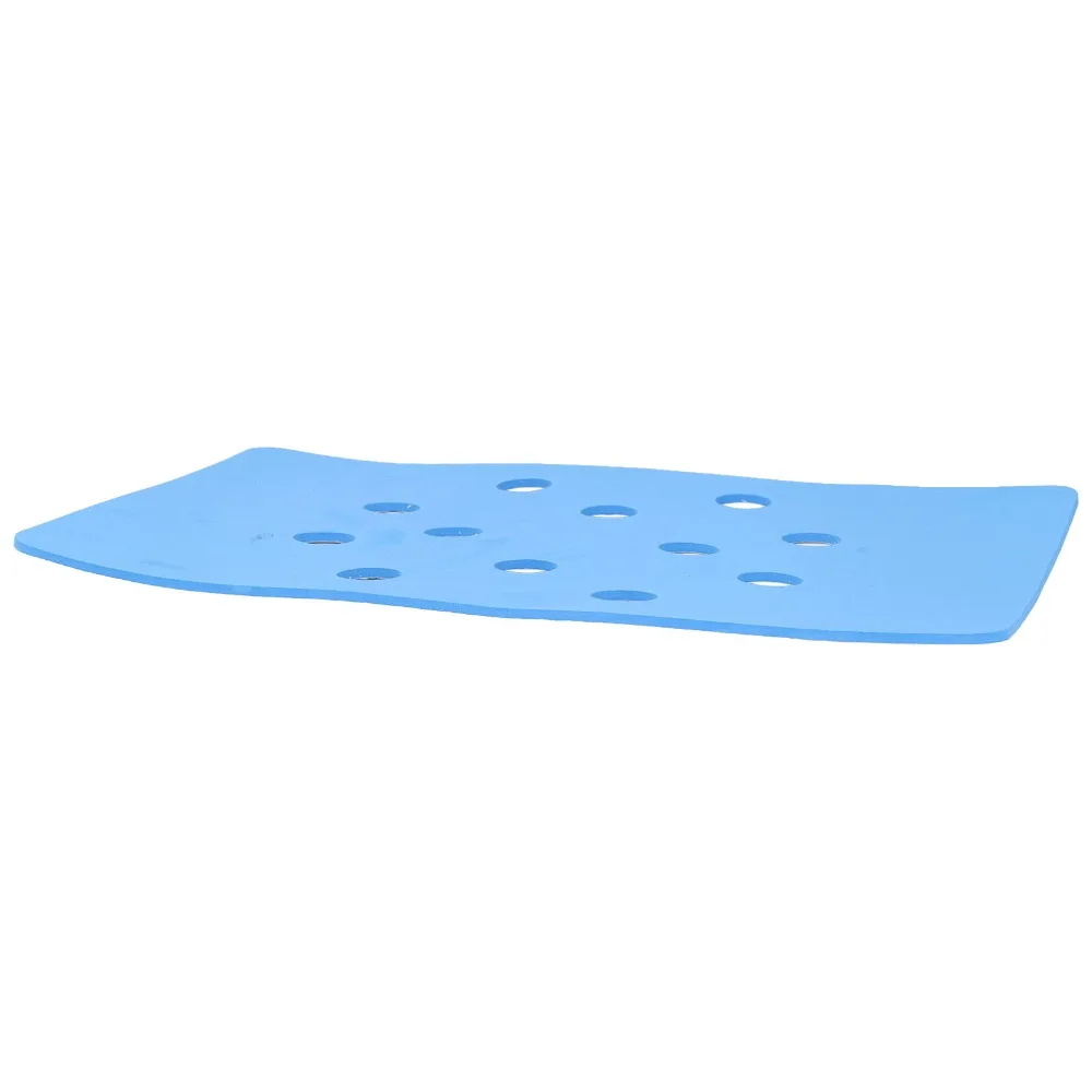 Waterproof Shower Chair Cushion Blue Soft Foam Shower Stool Cushion Slip-Resistant Perforation Design Bath Chair Pad Bathroom