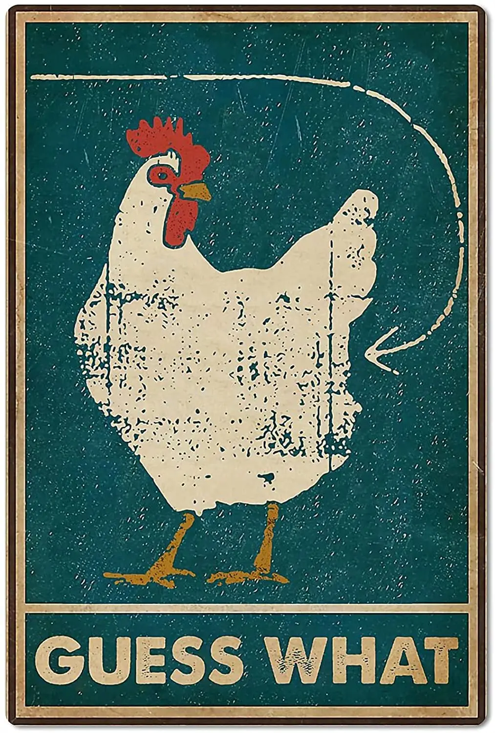 Licpact Chicken Coop Metal Tin Sign What Ranch Retro Poster Garage Kitchen Wall Plaque Home Decor Farm Club Painting Poster