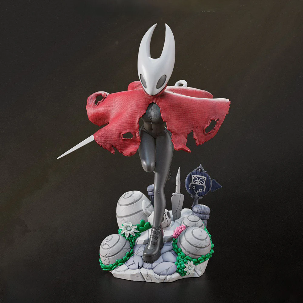 

1/24Hollow Knight Grey Resin Figurine Toy Unpainted GK Doll Unassembled 3D Print Miniature Reduction Statue
