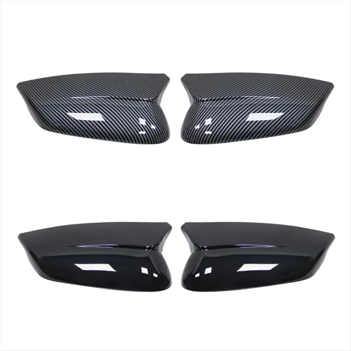 NCSMT Car Side Wing Mirror Cover Rear View Mirror Shell Caps Case for KIA EV6 2022 2023 Car Exterior Accessories Bright Bla