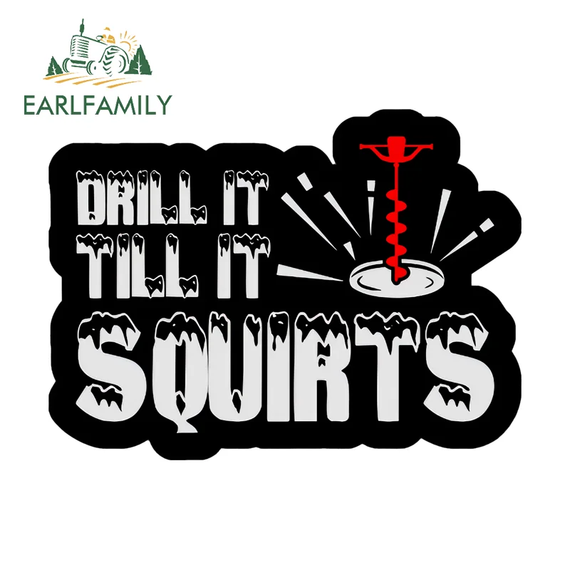 

EARLFAMILY Ice Fishing Car Stickers Vibrant Attractive Car Styling Decal Occlusion Scratch Sunscreen Vinyl Vinyl Car Sticker