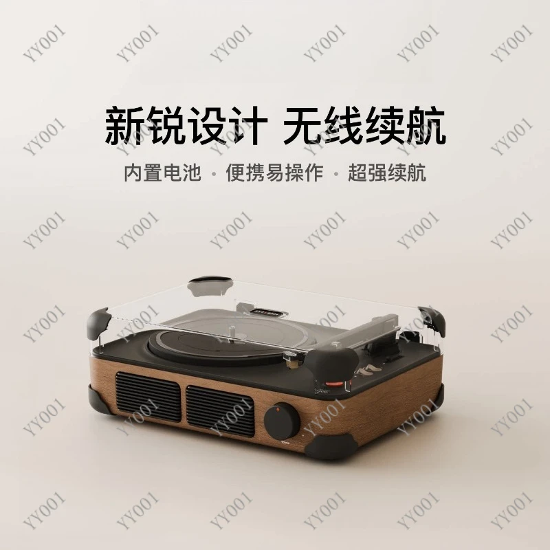 T400 Vintage Bluetooth Audio Vinyl Turntable Portable Speaker for Festival Gift