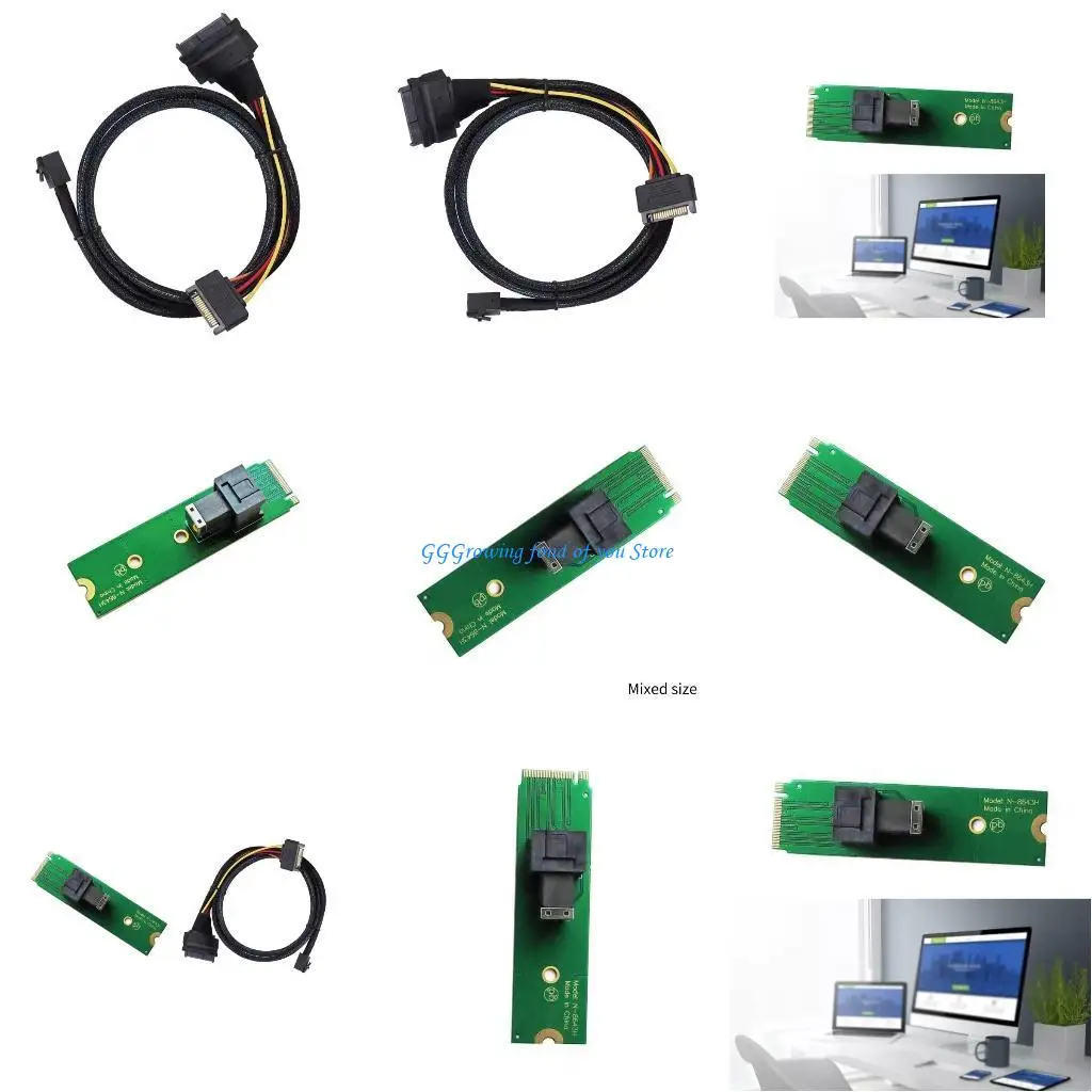 

H9EB Flexible 2 NGFF to SFF8643 Adapter Installation for 2 Slot