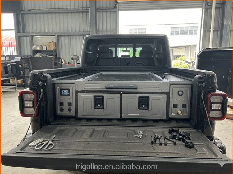 Dream Car Full-size Pickup Truck Bed-length Drawer System For F150 Tundra Heavy Duty Sliding Tool Organizer