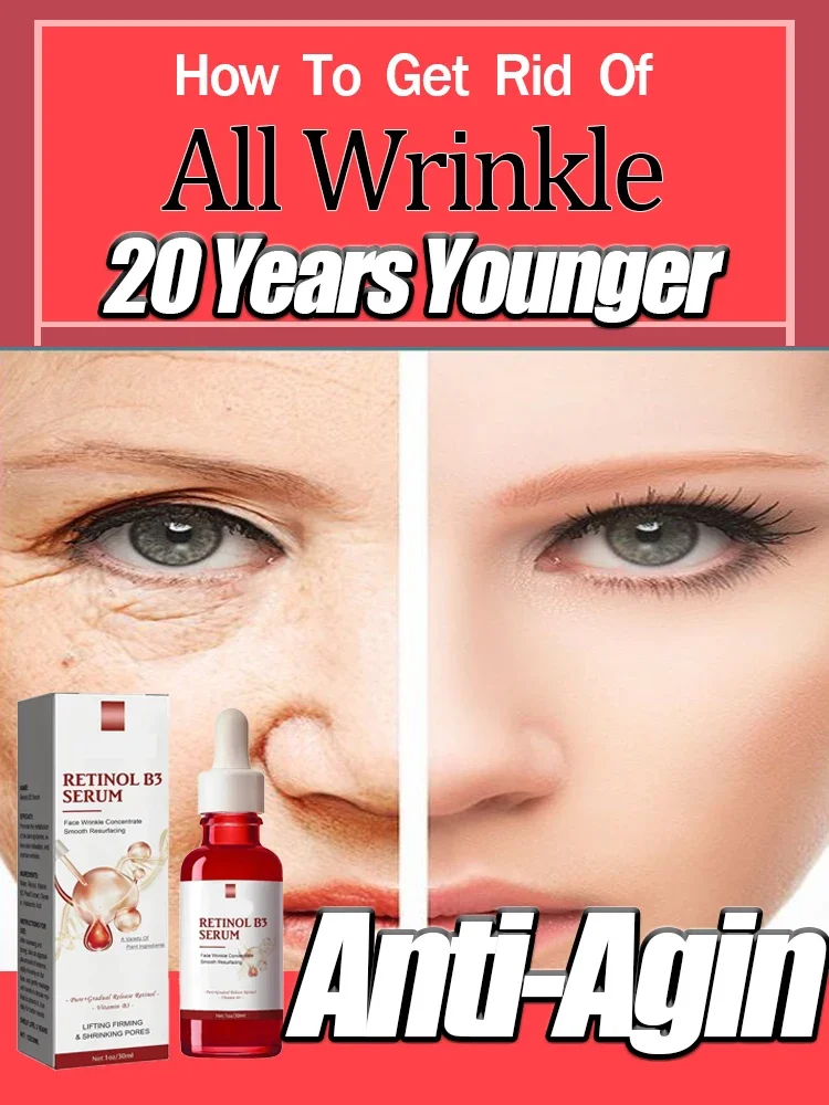 Effective Anti-Ageing And Anti-Wrinkle Facial Serum Remove Facial Wrinkles Fine Lines Around The Eyes Crow's Feet Neck Wrinkle