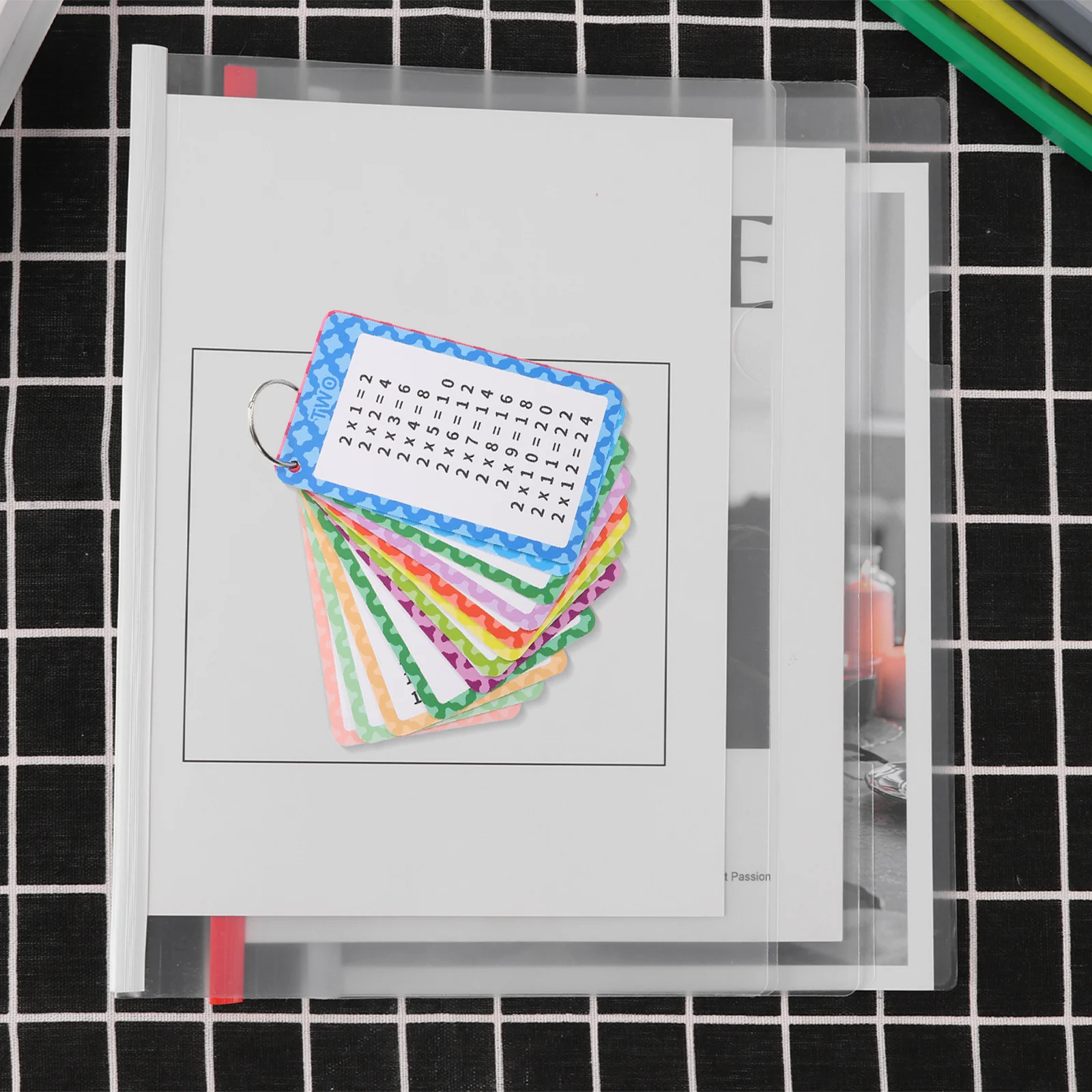 13 pezzi Flashcard di moltiplicazione Carte colorate cancellabili a secco Scuola per bambini Gioco educativo per l'apprendimento della matematica Sussidio didattico