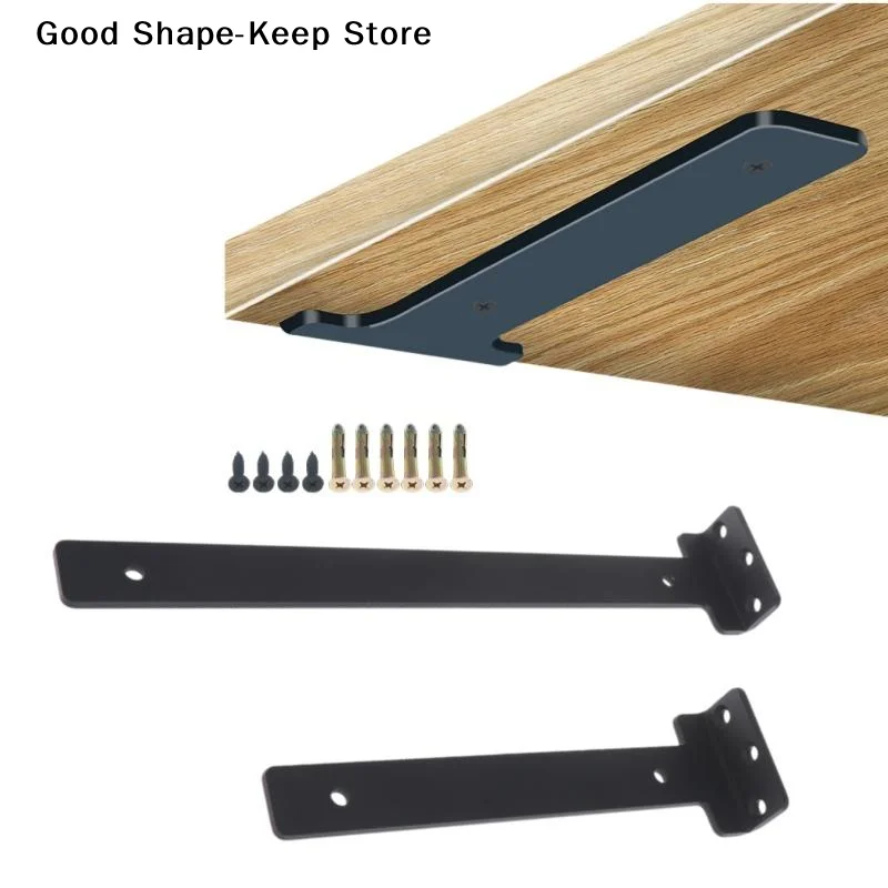 1 Set L-shape Partition Support Brackets Heavy Duty Shelf Brackets Industrial Metal Bracket Wall Mount Fixed Rack With Screw